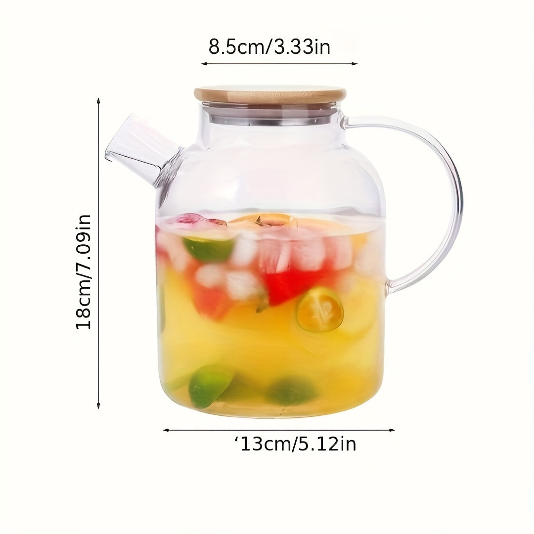 TeaVista | Borosilicaat glazen theepot met thee-ei - herbruikbaar, magnetronbestendig
