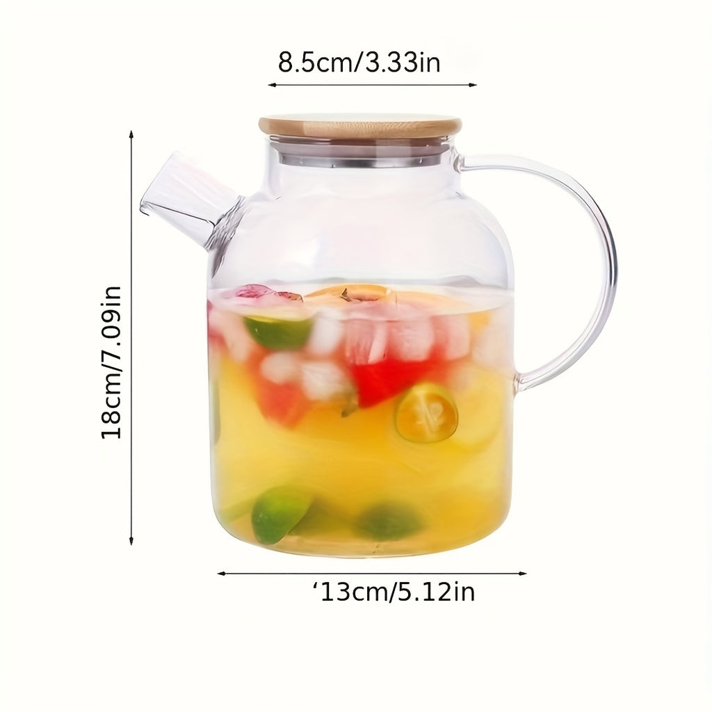 TeaVista | Borosilicaat glazen theepot met thee-ei - herbruikbaar, magnetronbestendig
