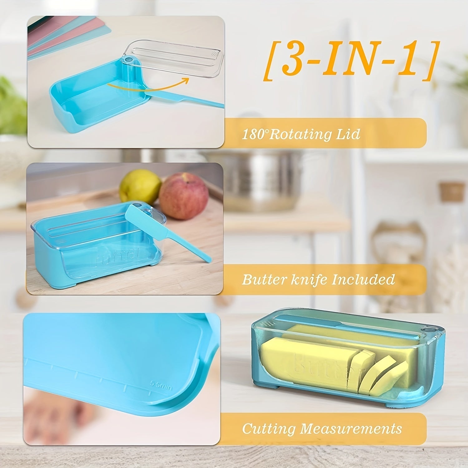 ButterVault | Duurzame plastic botervloot met deksel – grote luchtdichte opslagcontainer voor keuken en koelkast