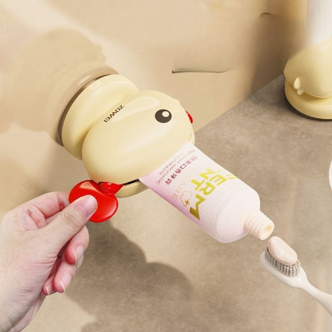TubeFlow | Tandpastaknijper & dispenser – Efficiënte, knoeivrije tubeper voor in de badkamer en op reis