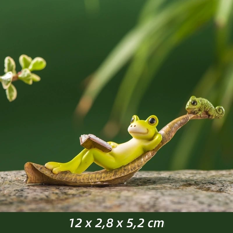 FroggySip | Hars Drinkende Kikker Plant Pot Hanger Beeldje - Tuindecoratie, Binnen Buiten Plantenbak Toebehoren