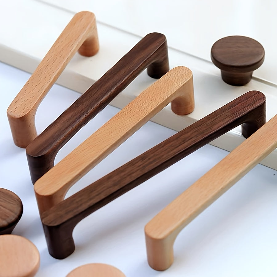 NaturaGrip | Houten kastgrepen – beuken en walnoot, moderne rustieke beslag