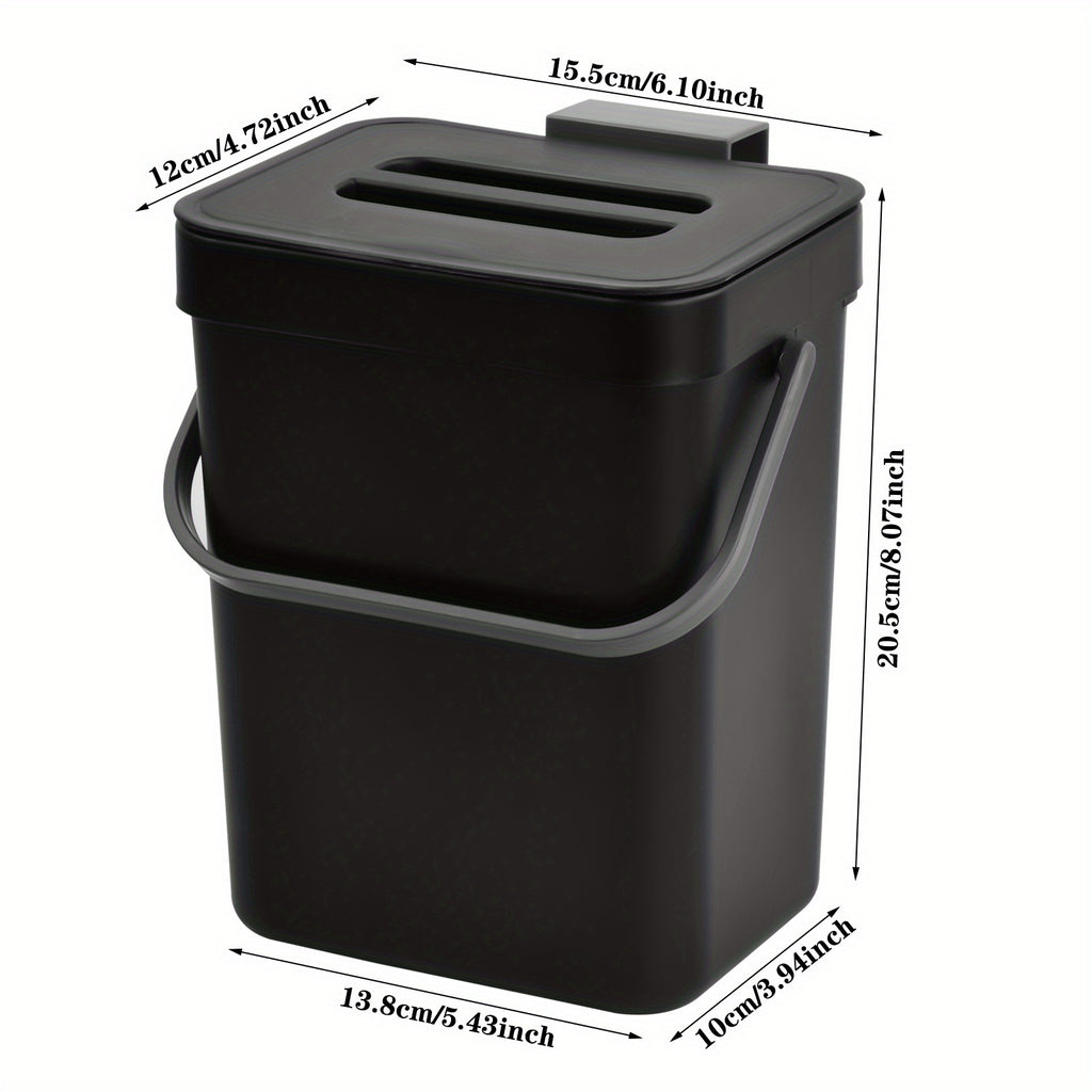 WasteWise | Compacte keukencompostbak – Afvalbak voor op het aanrecht en om op te hangen