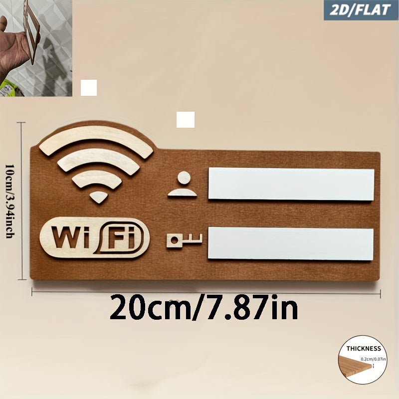 RouterSign | Houten Vintage WiFi Netwerk Wachtwoord Bord – 2D Platte Router Informatiebord