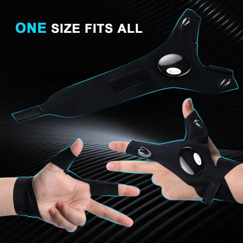 LightGlove | LED-zaklamp handschoenen – handsfree werklamp, waterdichte vingerlampen