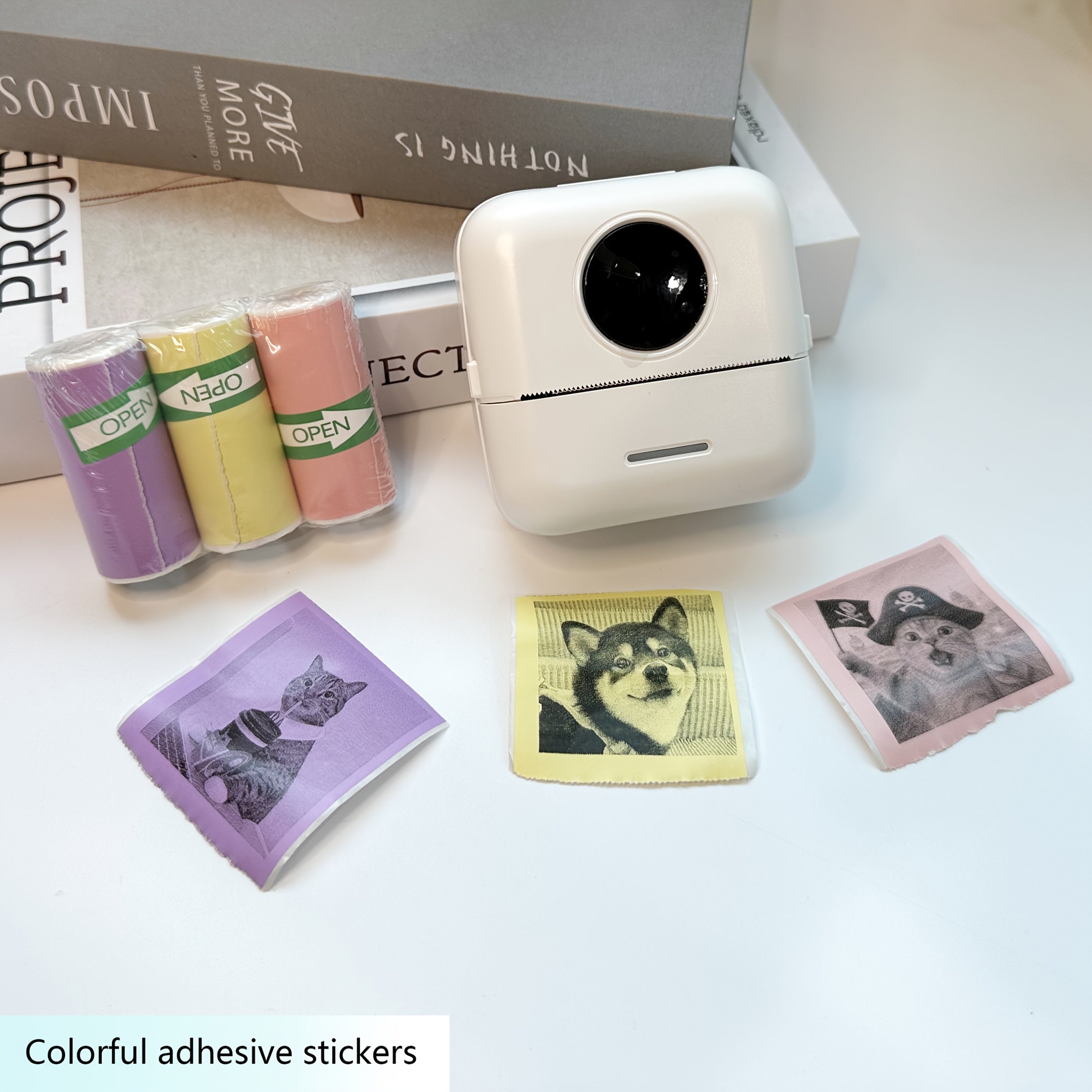 PrintMate | Mini draagbare thermische printer met 14 papierrollen – Foto- en labelafdrukken