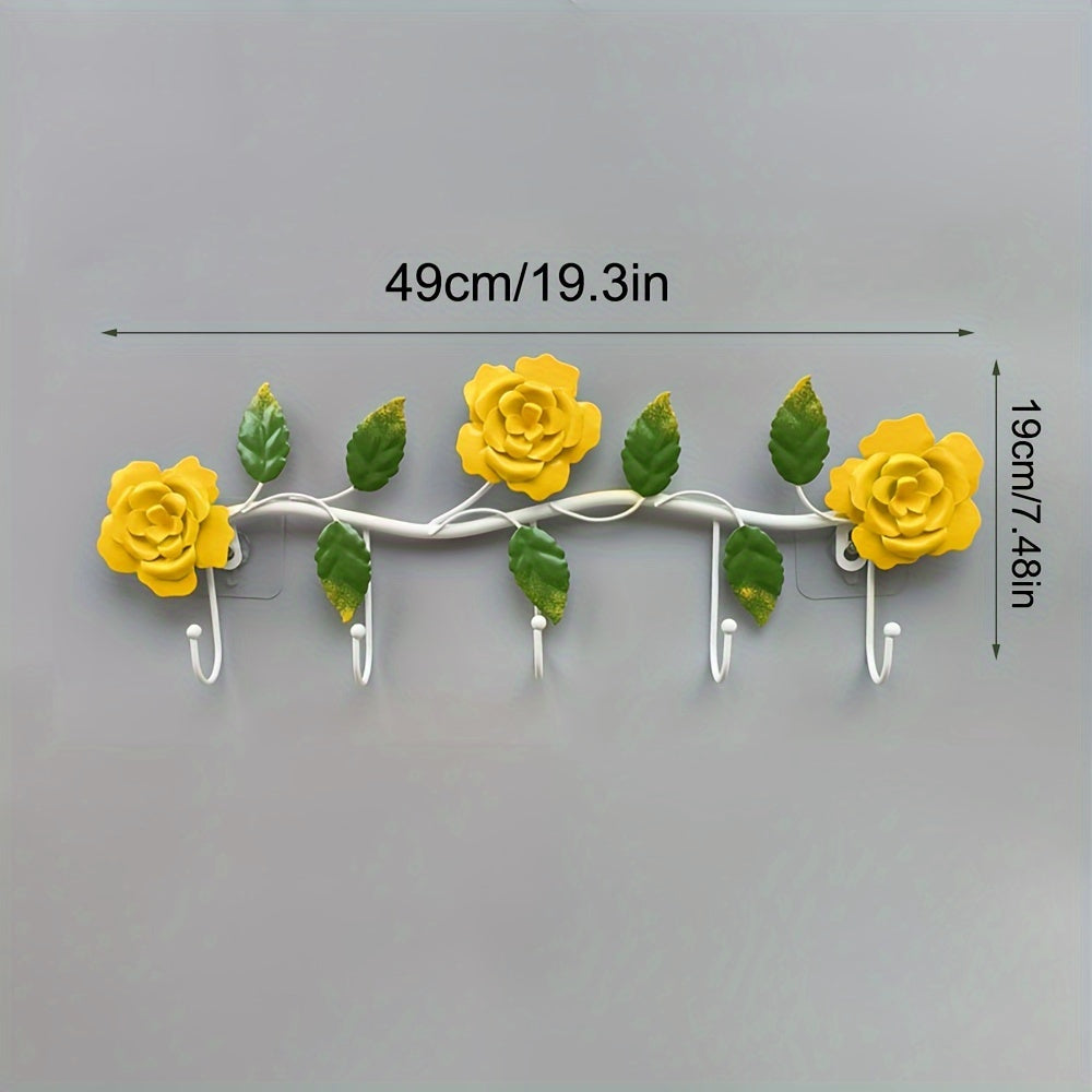 HookPetal | Creatieve IJzeren Rozen Wandhaken – Rustieke Decoratieve Haken