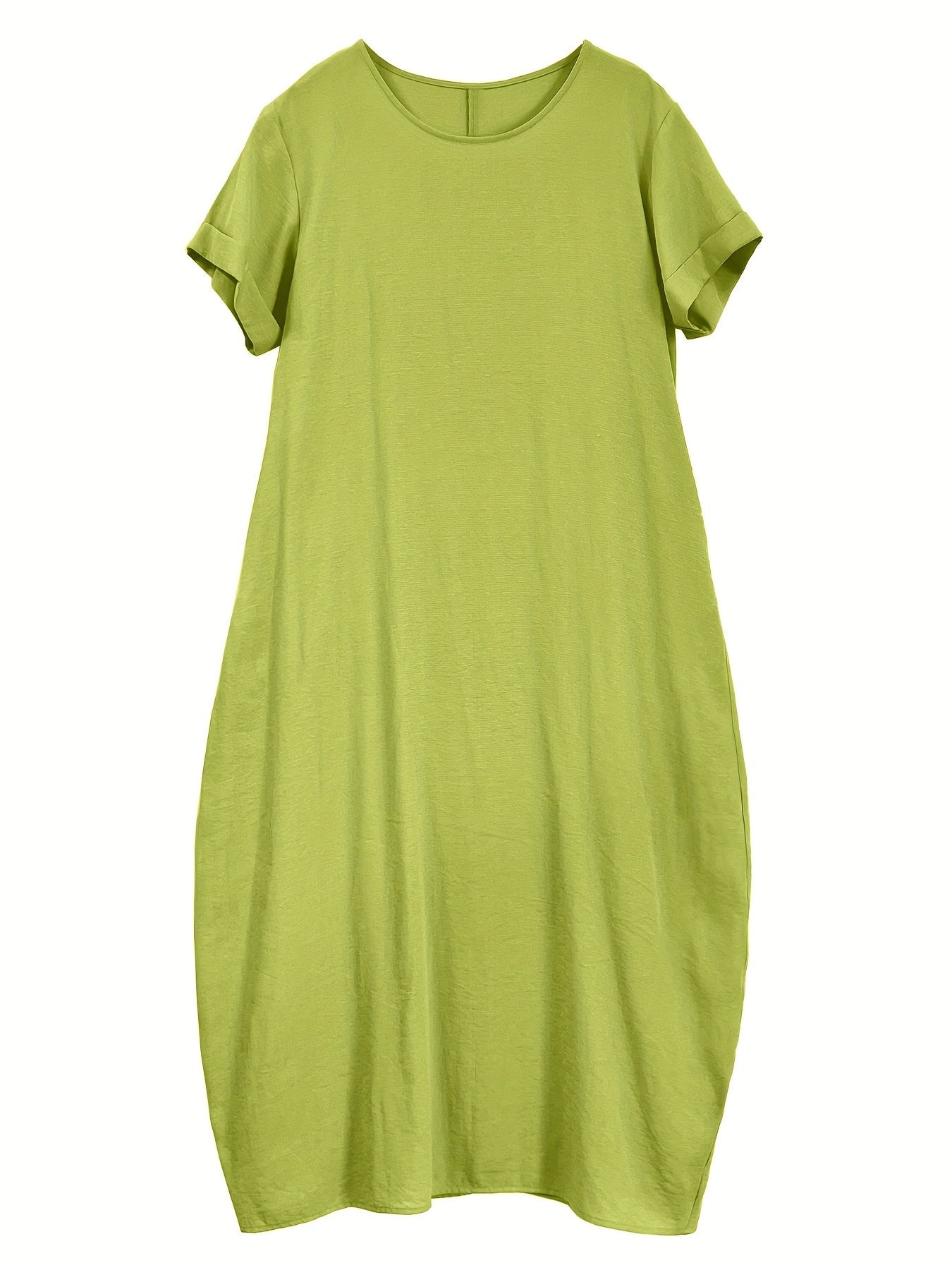 Elvarra | Losse Maxi Jurk met Zakjes – Korte Mouwen, Ademend, Casual Zomerjurk