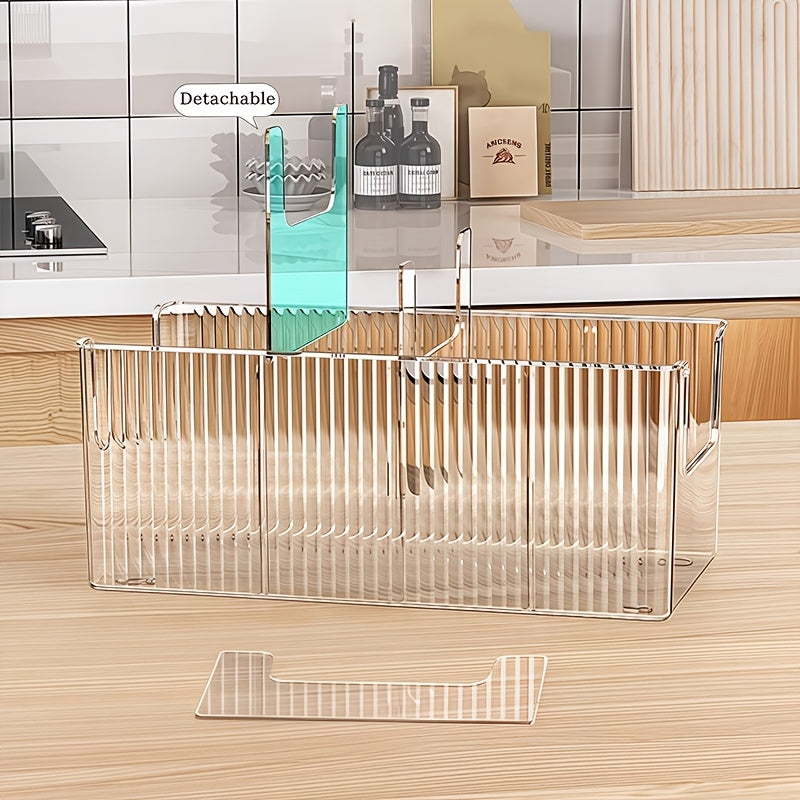 SpiceGrid | Transparante Kruidenopslagmand met Verwijderbare Verdelers – Multifunctionele Keukenorganizer