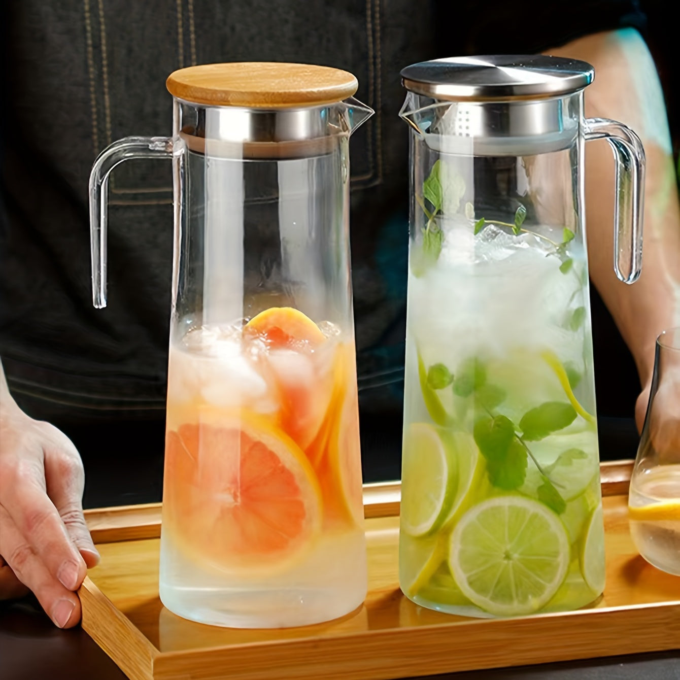 CrystalPour | Transparante waterkan met deksel - Drinkgerei voor zwaar gebruik