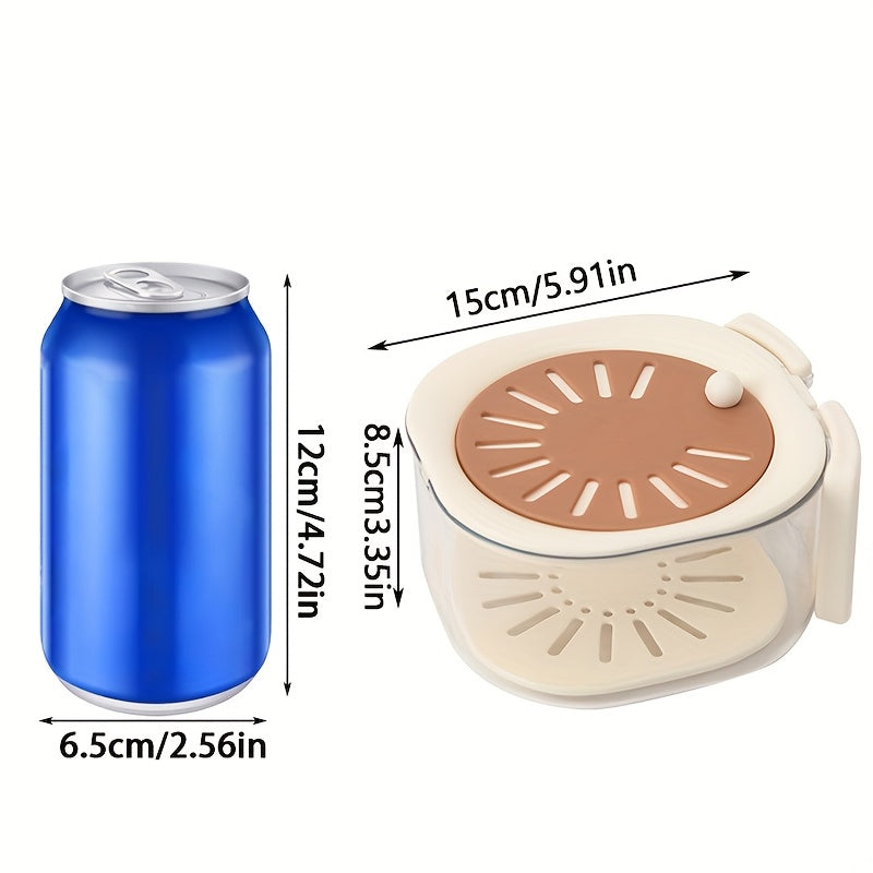 StrainSmart | 2-in-1 dubbellaagse voedselzeef & fruitmand met opvouwbaar handvat – multifunctioneel