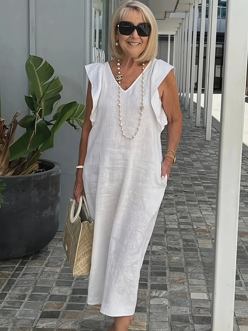Ulyssa | Chique damesjurk voor dagelijks gebruik – Casual, elegante midi-jurk voor de zomer