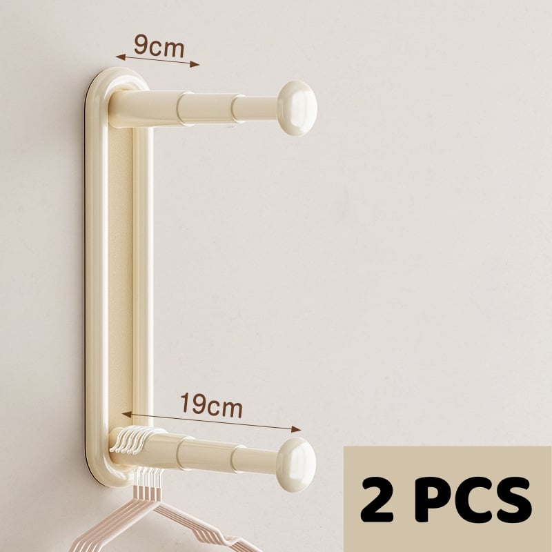 Hangerly | Kledingrek – Wandmontage, dubbellaags, verstelbare opbergruimte