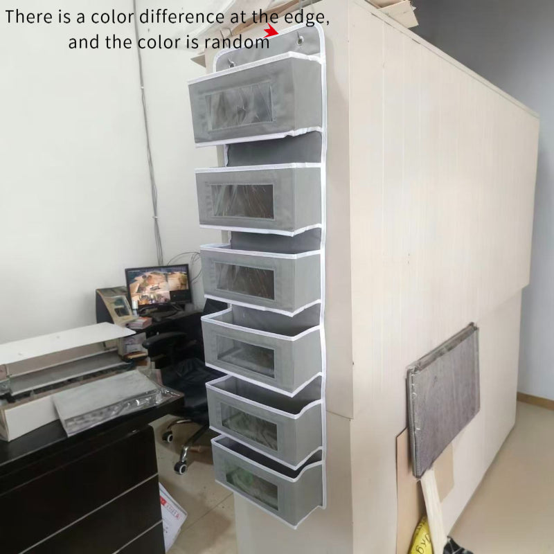 VertiPocket | 6-Laags Deurhangende Organizer – Opvouwbaar Opbergrek met 6 Grote Vakken