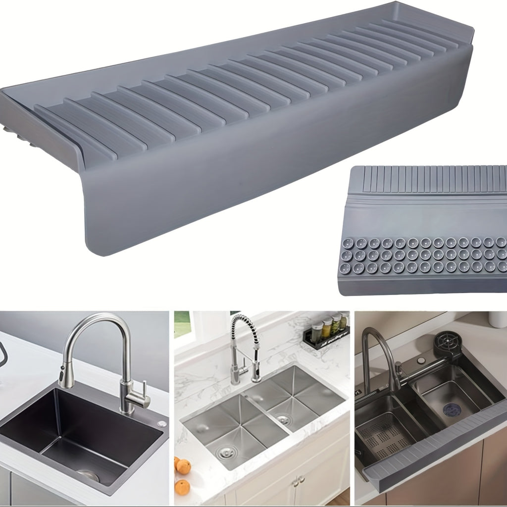 EdgeGuard | Zwaar uitgevoerde kunststof randbescherming voor spoelbakken – antislip, krasbestendige spatbescherming