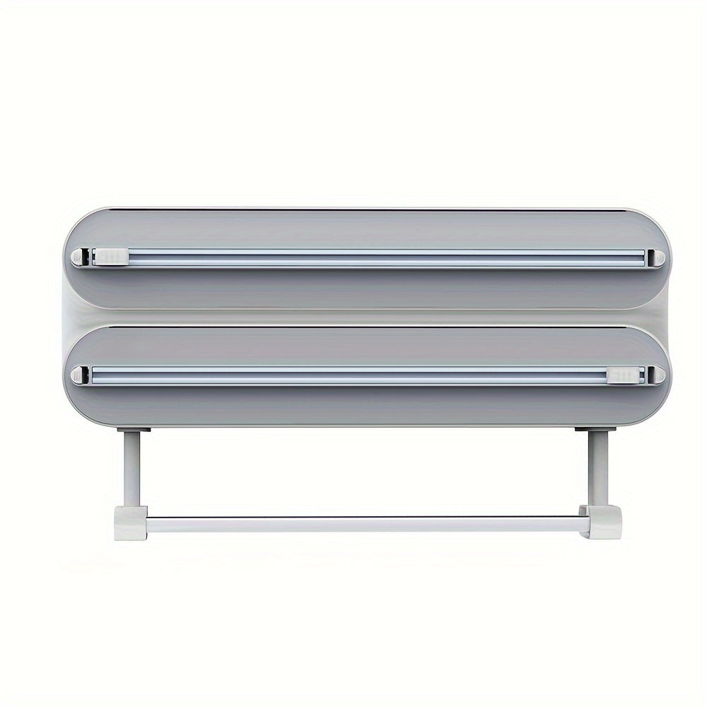 WrapEase | Wandgemonteerde plasticfolie- en aluminiumfoliesnijder met dispenser