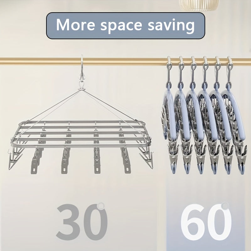 ClipCore | 3 roestvrijstalen wasknijpers + 10 mini-grijpclips – Duurzame, antislip hangers