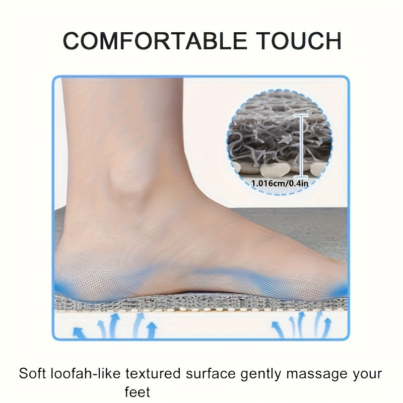 AquaGrip | Extra Grote Antislip Douchemat – Heavy Duty, Loofah-basis, Sneldrogende Badmat, Duurzaam