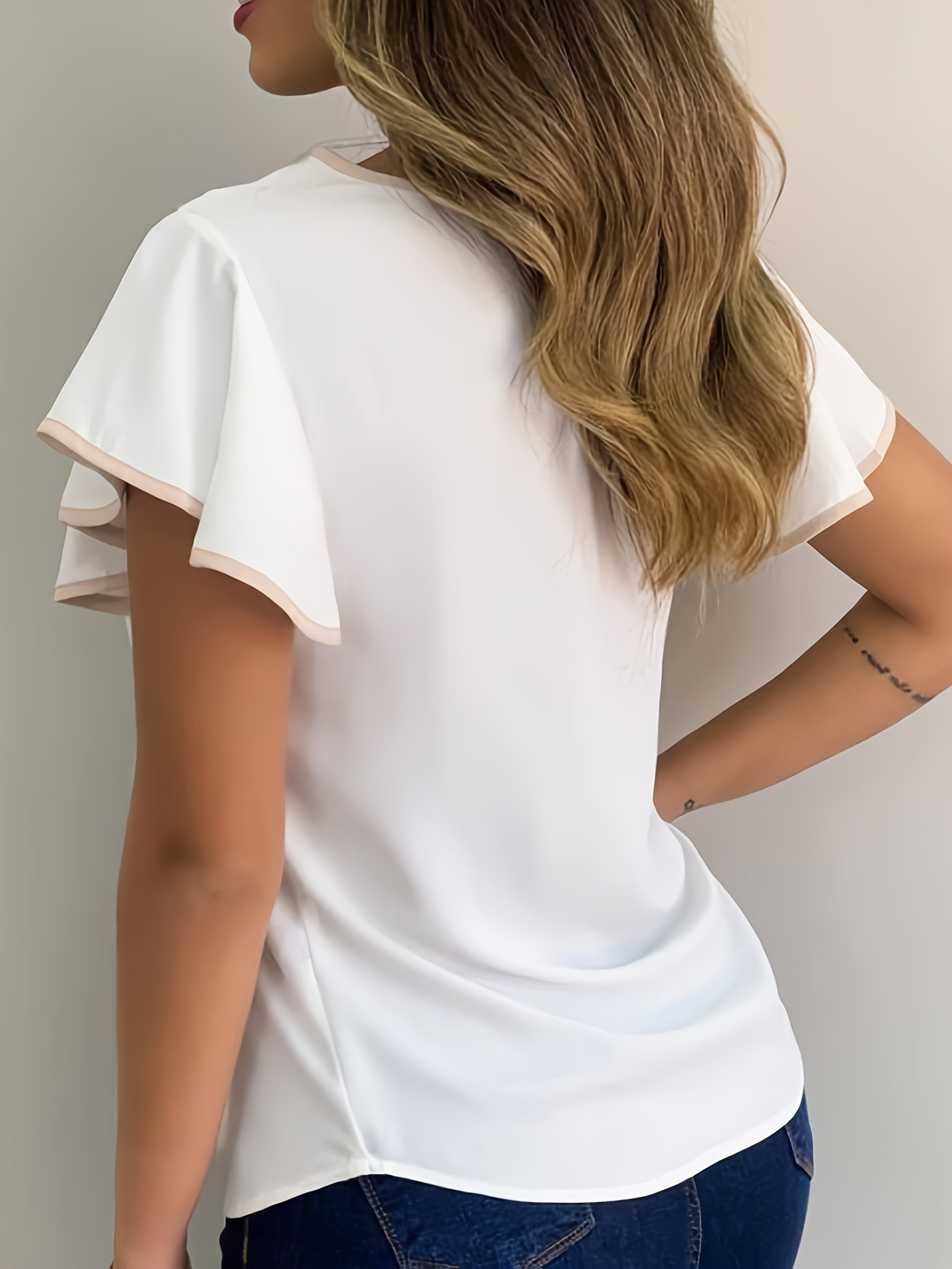 Alura | Dames Elegante Top met Ruches op de Mouwen – Casual Werk-, Kantoor- & Dagelijkse Mode