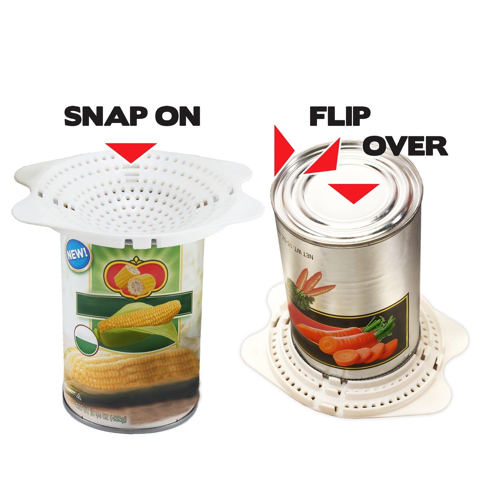 CanSieve | Snap-On blikzeef – multifunctionele plastic zeef met