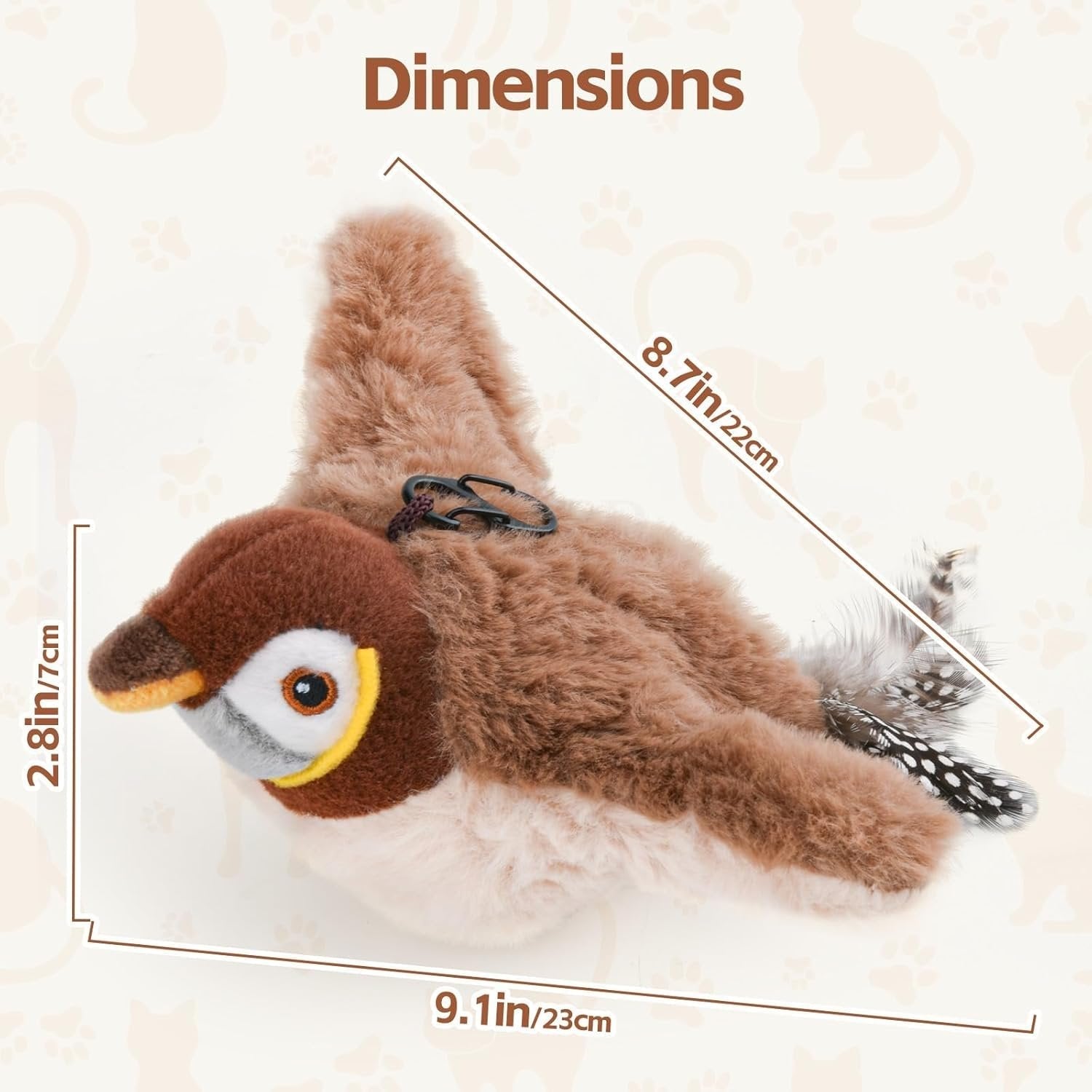 PounceBird | Kattenvogel speelgoed – Boeiend, fladderend, tjilpend speelplezier
