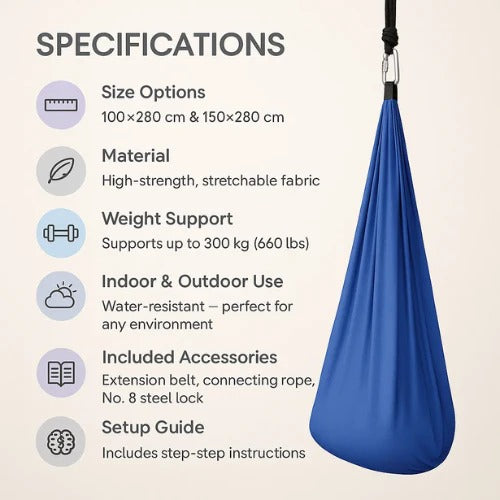 FloatJoy | Therapeutische sensorische schommel voor autisme – Rustgevende schommel voor binnen en buiten voor kinderen en volwassenen