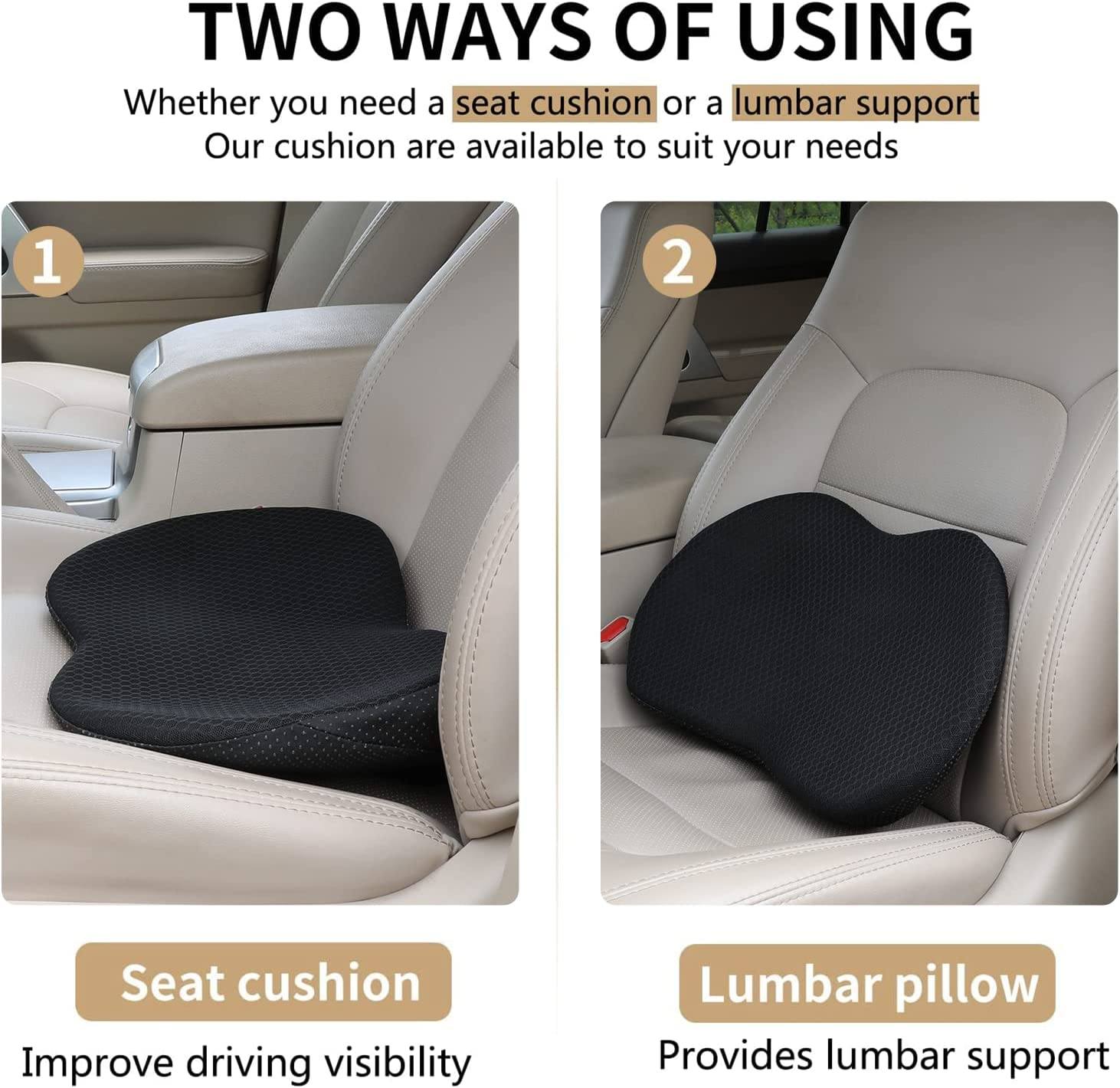 AutoRelief | Orthopedisch autostoelkussen voor volwassenen, lendensteun, traagschuim, reizen & comfort