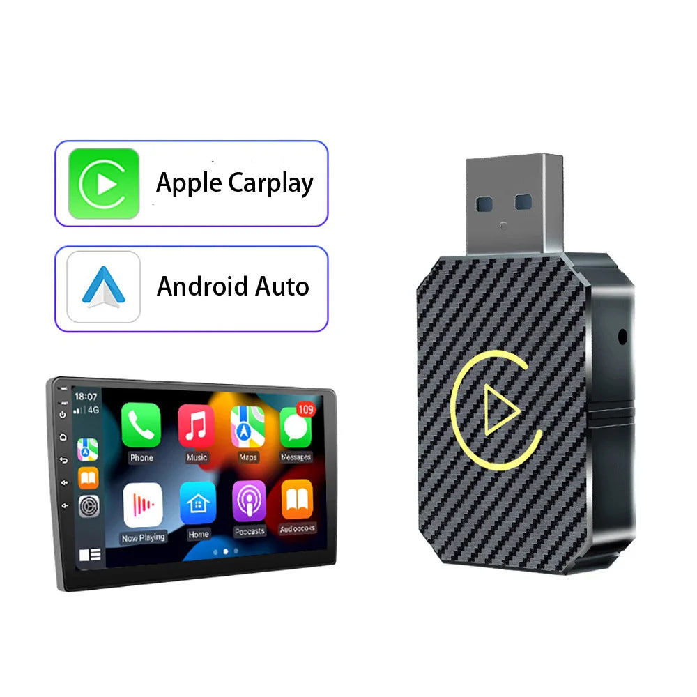 PlayGo | Mini draadloze CarPlay-adapter - Plug & Play, iPhone-compatibel, Bluetooth & USB