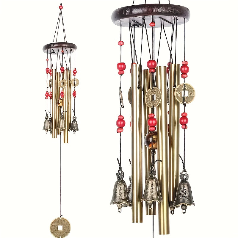 ChimeLuck | Koperen windgong - metalen & houten gelegeerde buisklokken, gelukkige Feng Shui tuindecoratie