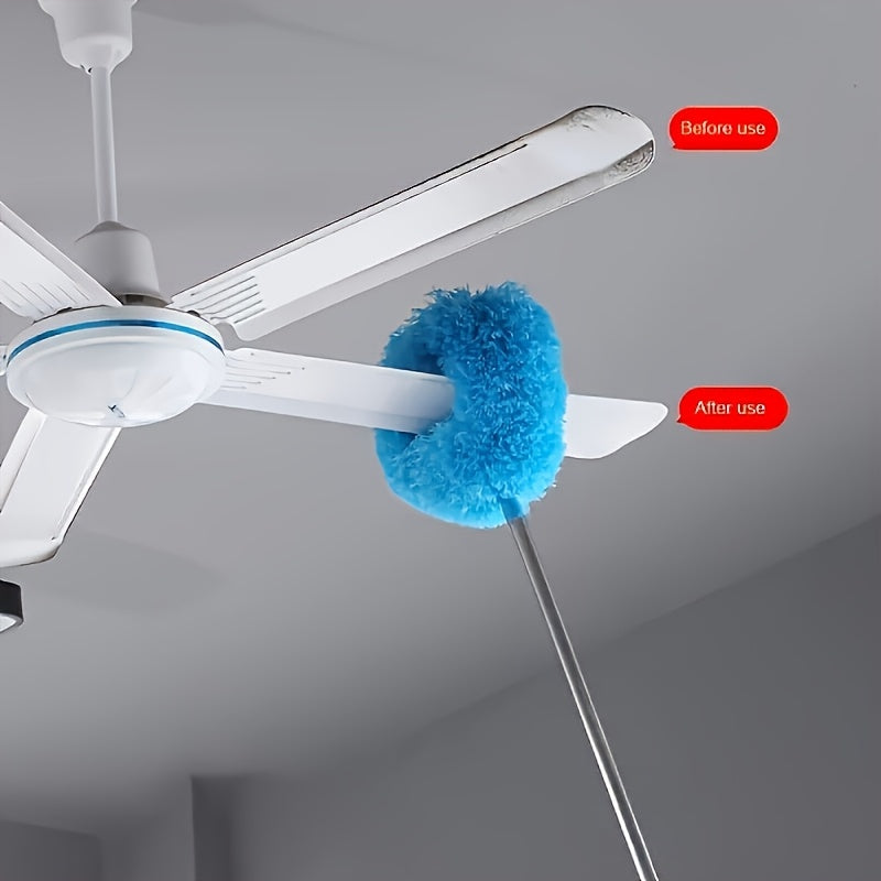 HighSweep | Intrekbare plafondventilator en stofdoek voor hoge plekken – Afneembare borstel en plumeau