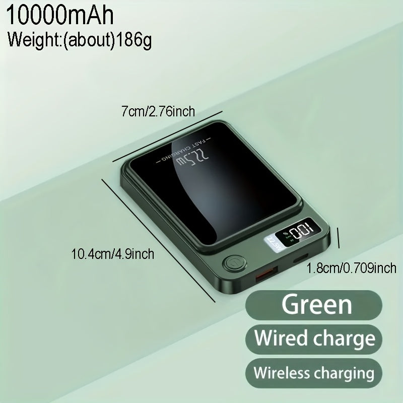 PowerMag | 10000mAh Magnetische Draadloze Power Bank - 22.5W Snel Opladen, Draagbare Lader