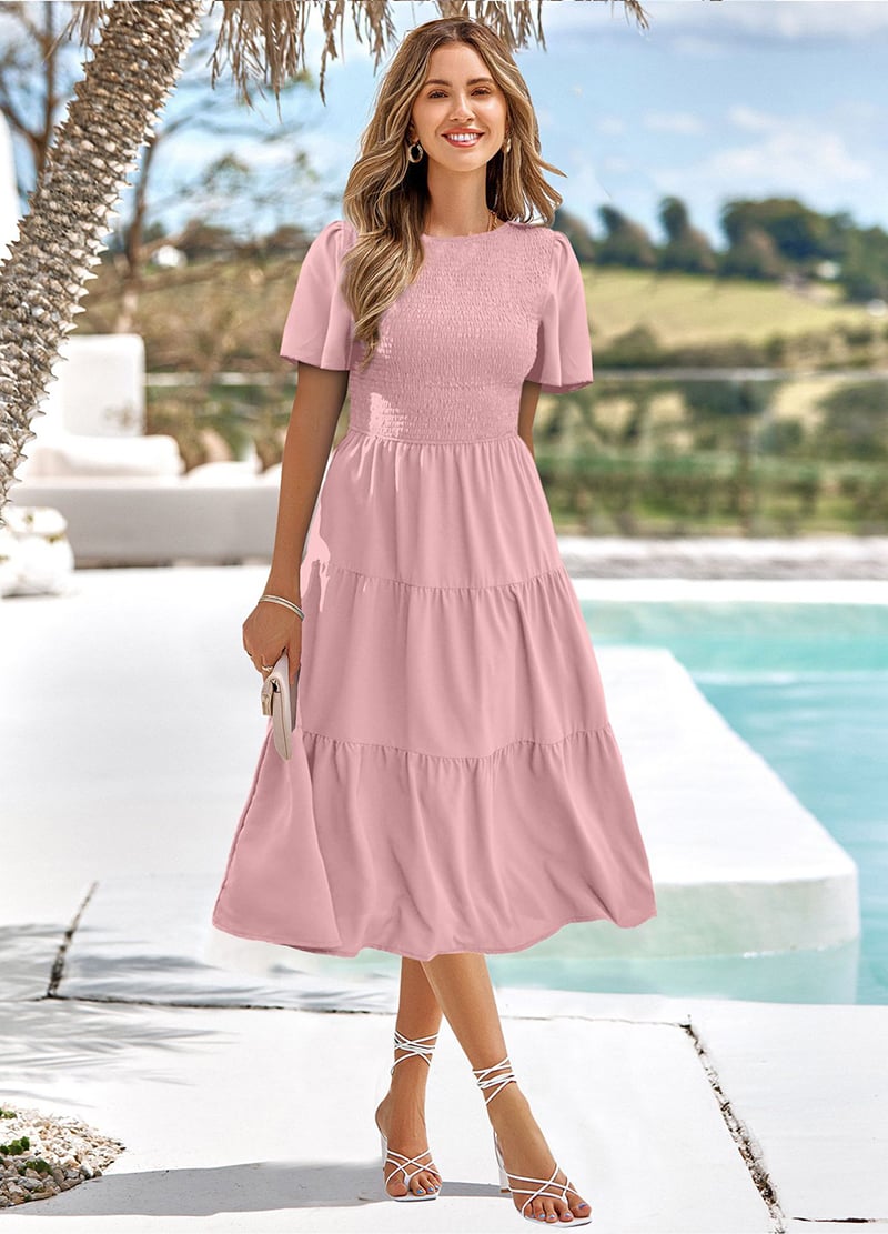 Una | Elegante midi jurk voor dames – uitlopende rok, chique fit & flare jurk