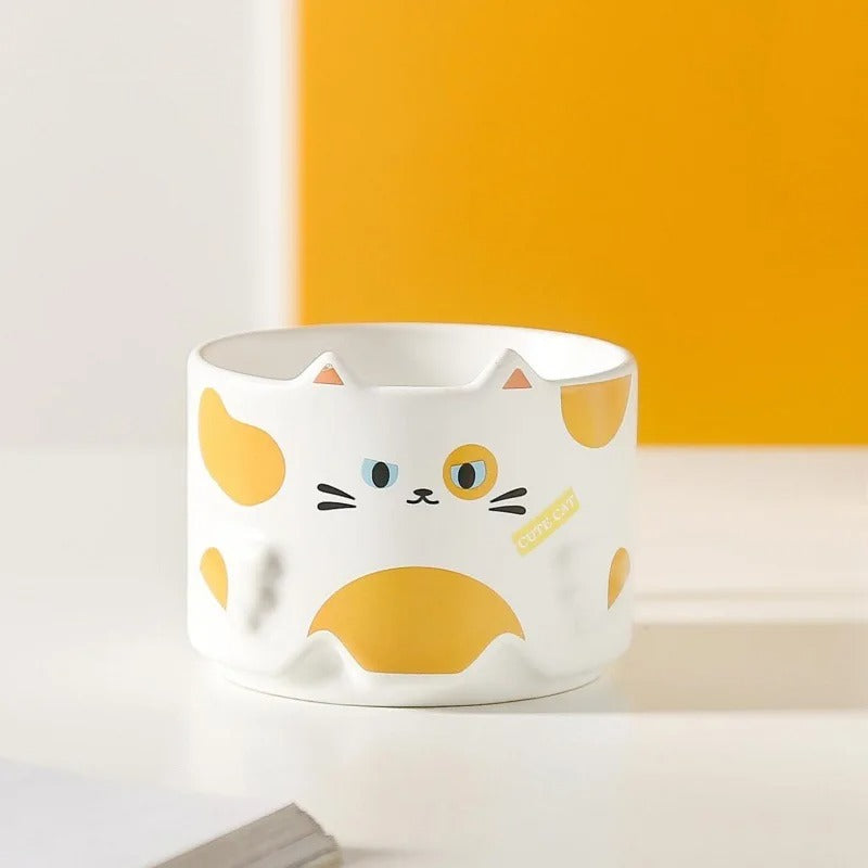WhiskerSip | Keramische Kattenmok - 300 ml Schattige Koffie- & Theekop voor Kattenliefhebbers