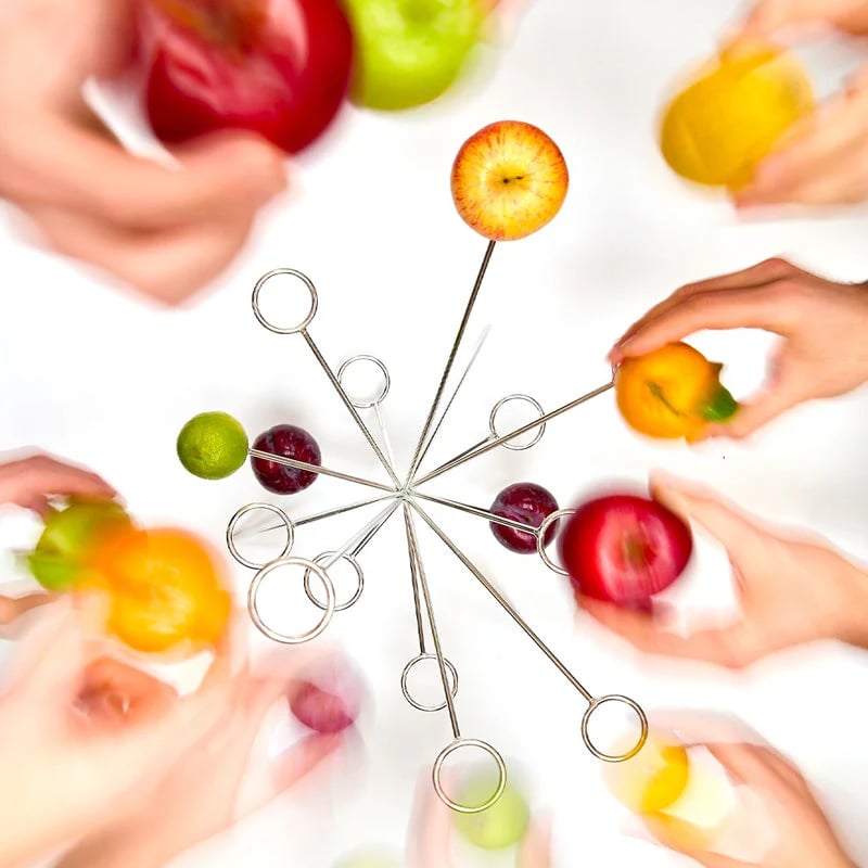 FruitBurst | Exploding Fruit Bowl – Handgemaakt metalen tafelstuk, zwevend fruitschaal
