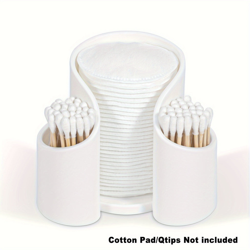 QubeCase | Badkamer wattenschijfje & Q-Tip Dispenser Opbergvak - Aanrecht make-up houder