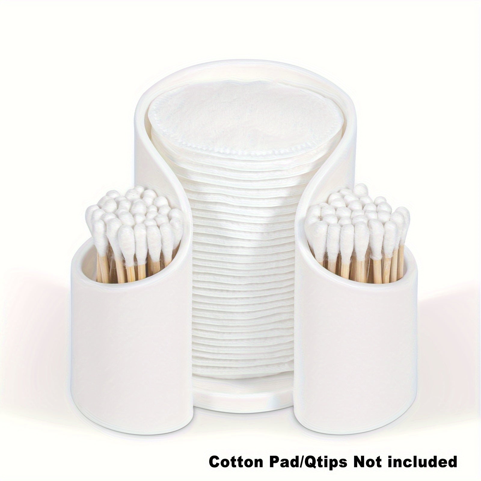 QubeCase | Badkamer wattenschijfje & Q-Tip Dispenser Opbergvak - Aanrecht make-up houder