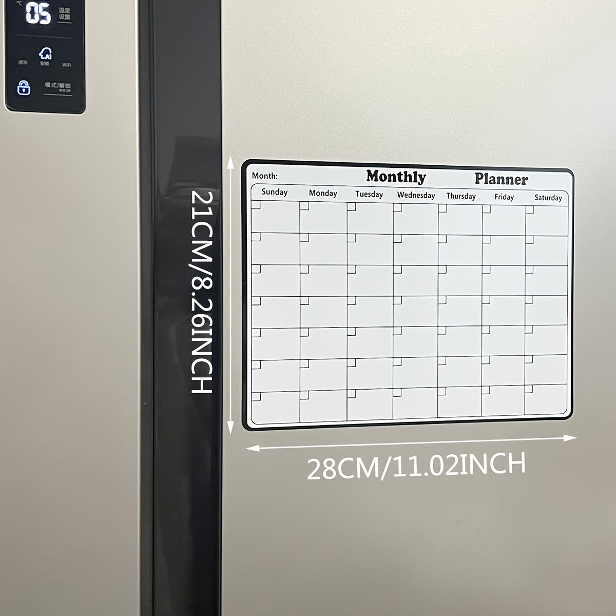 MagSched | Magnetische whiteboardkalender voor koelkast - Maandplanner, Keuken Organisator