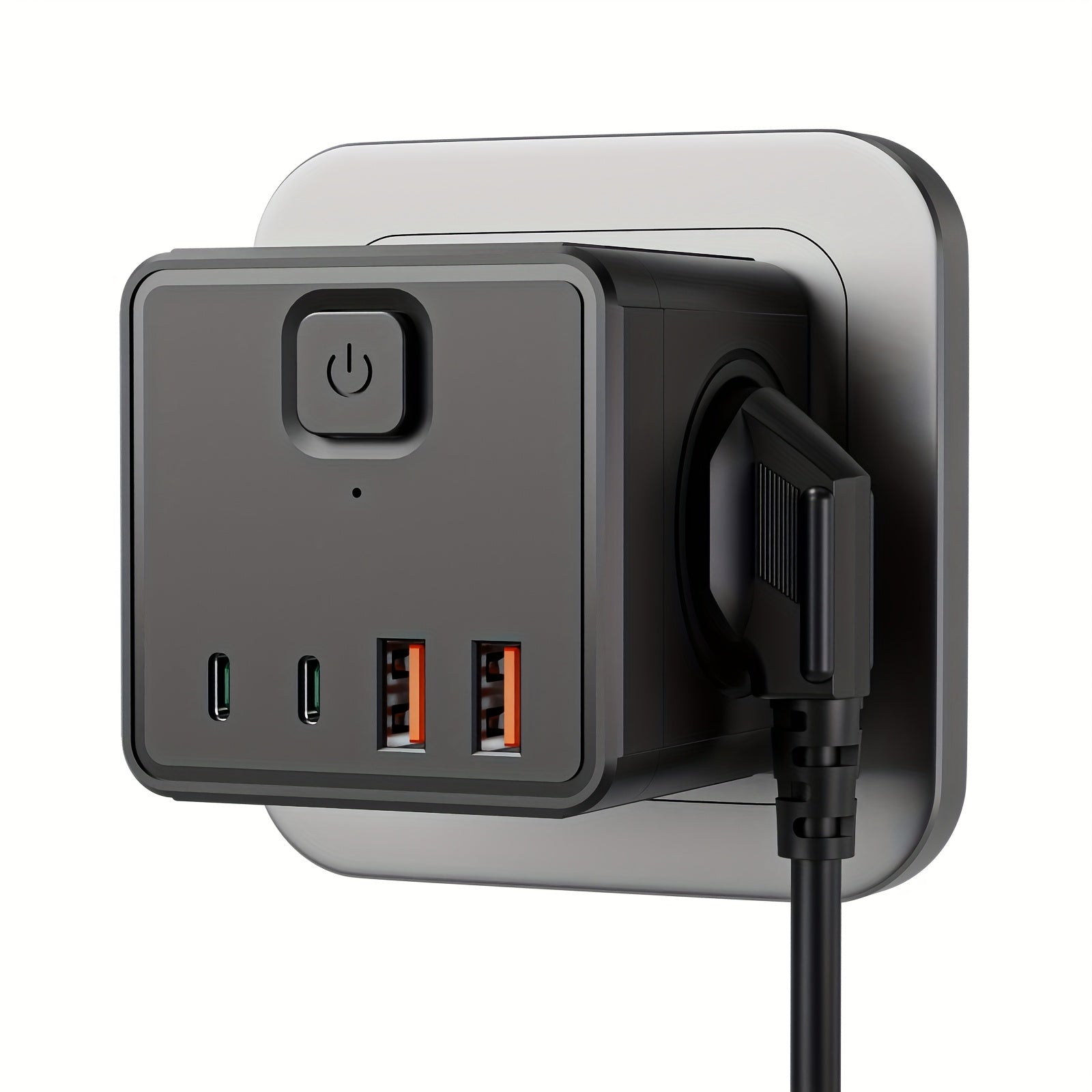 PowerPort | 7-in-1 EU Stopcontact Strip – 3 AC, 2 USB, 2 Type-C Poorten met Schakelaar, Thuis & Kantoor