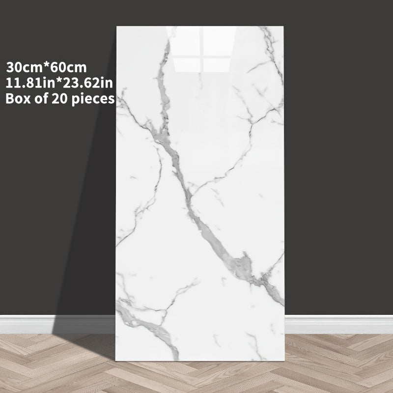 MarbLuxe | Marmer effect Zelfklevende Muurtegels - Waterdichte Vinyl Foam Stickers voor Keuken, Badkamer, Woonkamer