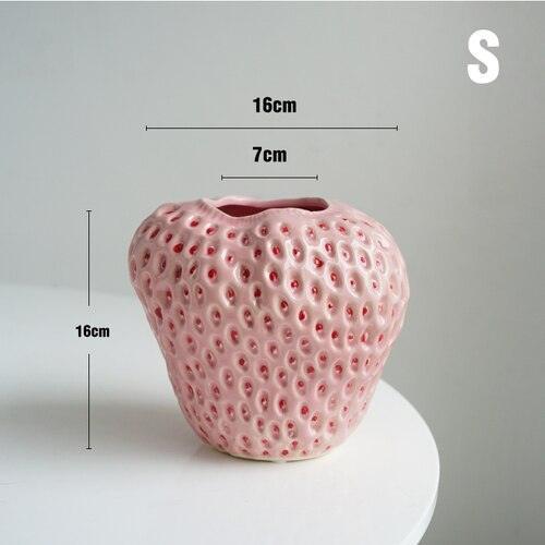 BerryBloom | Aardbei keramische vaas - schattige fruit-vormige decoratieve bloempot