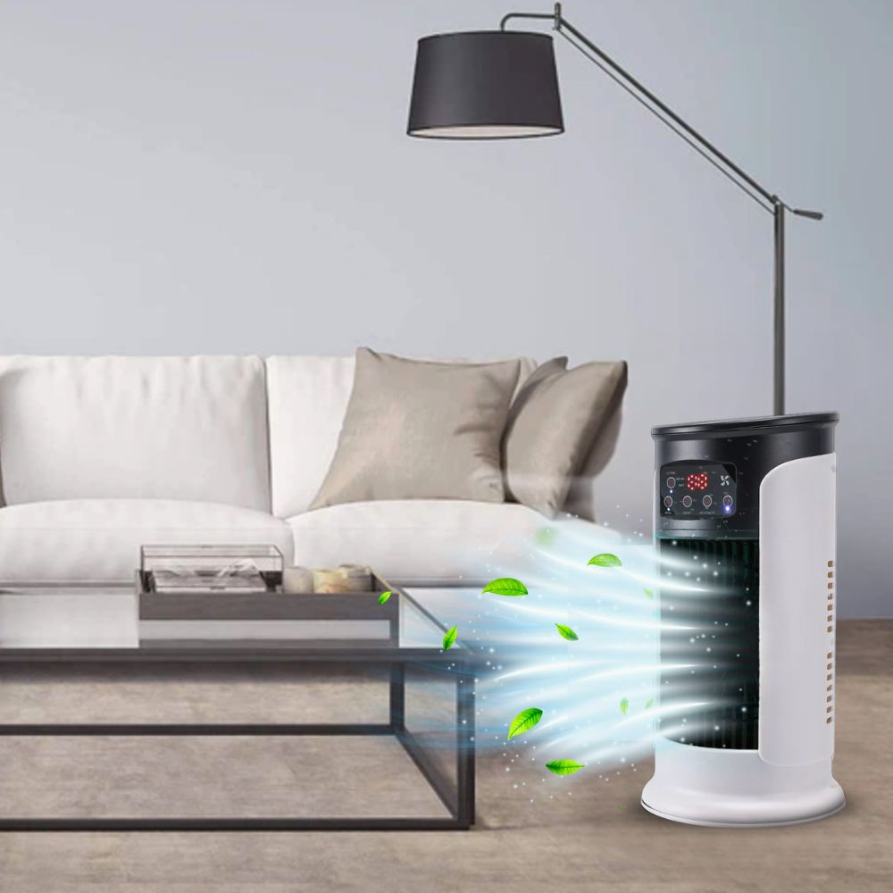 Frostra | Compacte draagbare luchtkoeler – 5-in-1 verdampingsairco, ventilator en luchtbevochtiger voor stil, energiezuinig wooncomfort