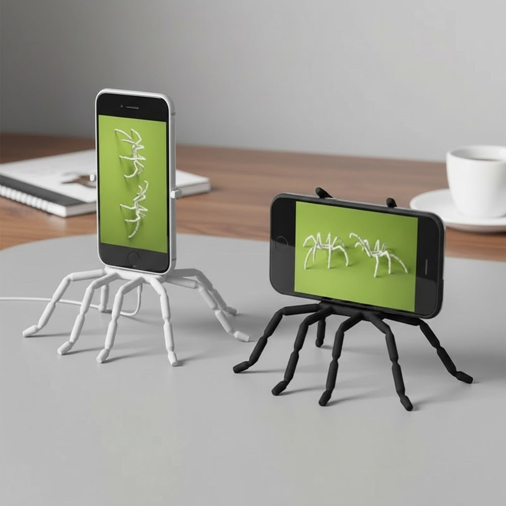 OctoGrip | Flexibele telefoonhouder met spinpoten – Verstelbare 360°-standaard voor smartphones