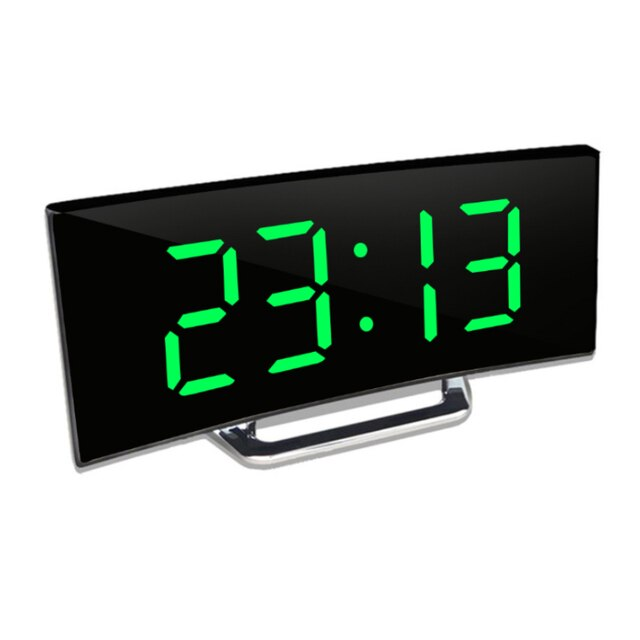 HaloDigits | Grote LED digitale klok met gebogen display - Moderne digitale klok