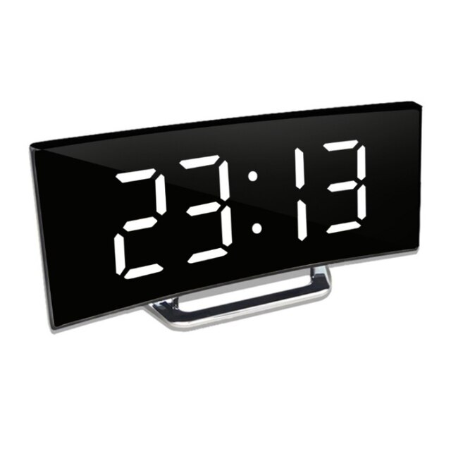 HaloDigits | Grote LED digitale klok met gebogen display - Moderne digitale klok