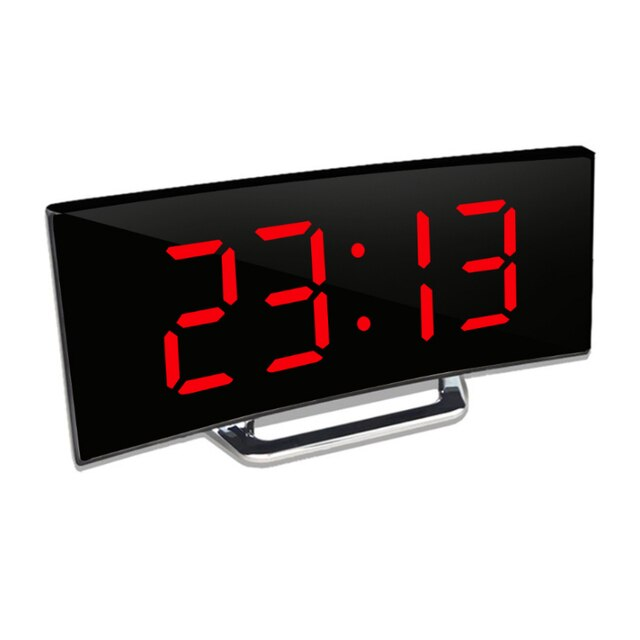 HaloDigits | Grote LED digitale klok met gebogen display - Moderne digitale klok