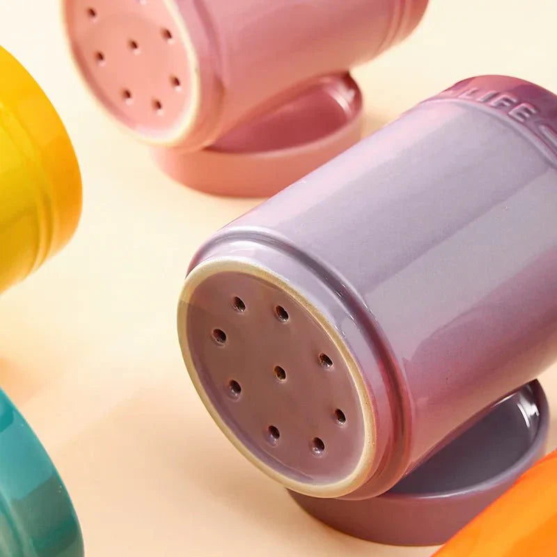 LushOrganize | Kleurrijk Keramisch Keukengerei Organiser - Gemakkelijk Schoon te Maken, Keuken Opbergers