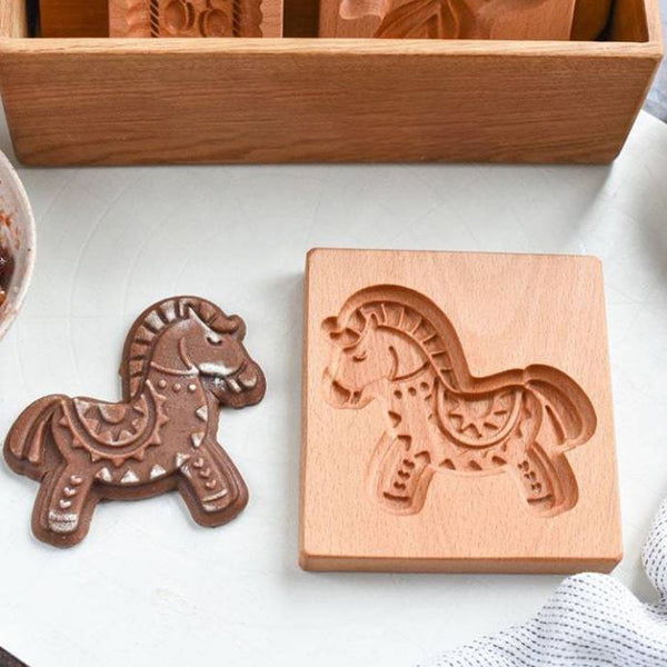 TimberBake | Koekjesvorm met houtmotief – Bakvorm, Vakantie- & DIY-koekjesdecoratiegereedschap