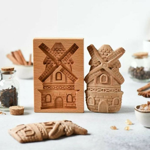 TimberBake | Koekjesvorm met houtmotief – Bakvorm, Vakantie- & DIY-koekjesdecoratiegereedschap