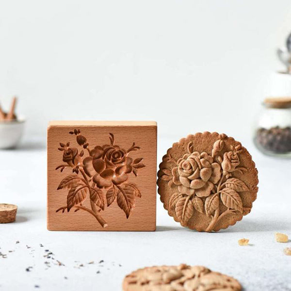 TimberBake | Koekjesvorm met houtmotief – Bakvorm, Vakantie- & DIY-koekjesdecoratiegereedschap