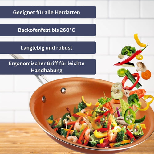 ChefLoom | Premium koperen kookpan – gelijkmatige warmteverdeling en precisiekoekenpan voor gastronomische maaltijden